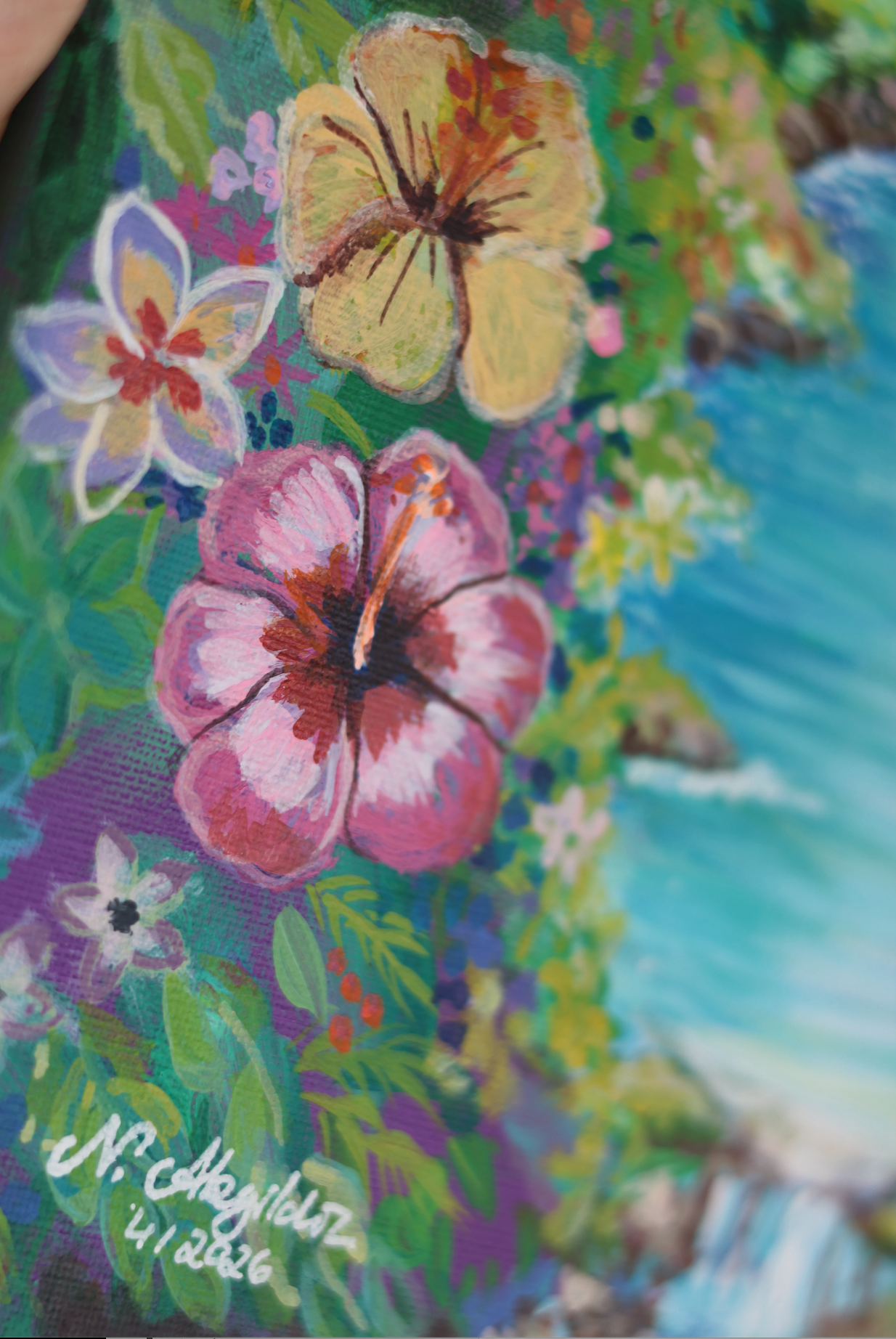 Gemälde „Eden“ Einzigartige Kunst für ein einzigartiges Zuhause (Original 24x30cm)