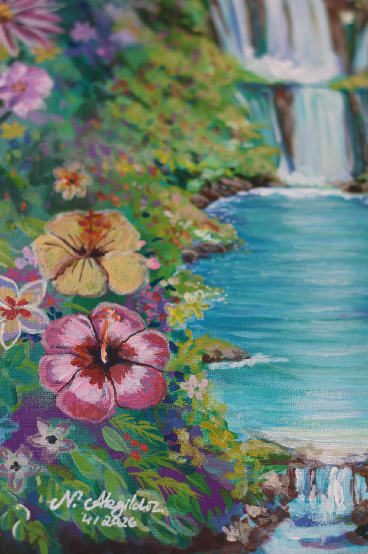 Gemälde „Eden“ Einzigartige Kunst für ein einzigartiges Zuhause (Original 24x30cm)